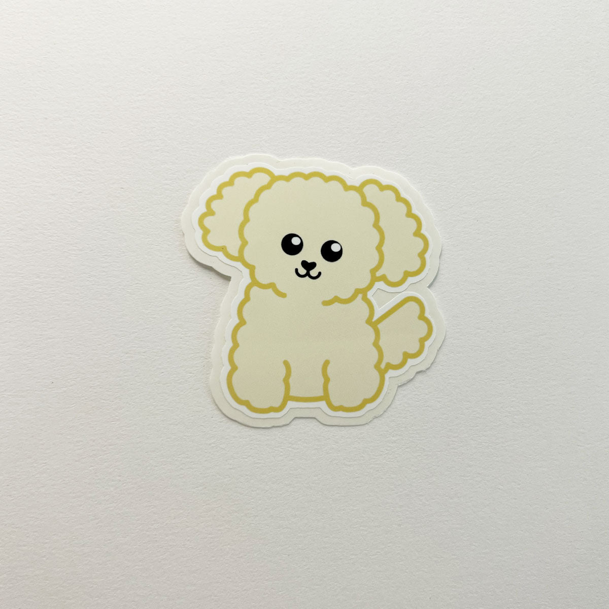 Poodle Sitting Sticker