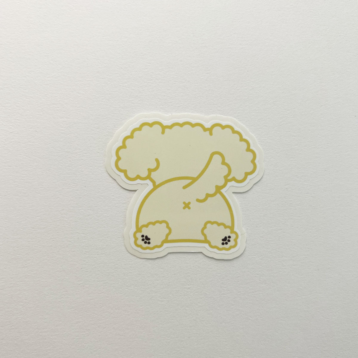 Poodle Sploot Sticker