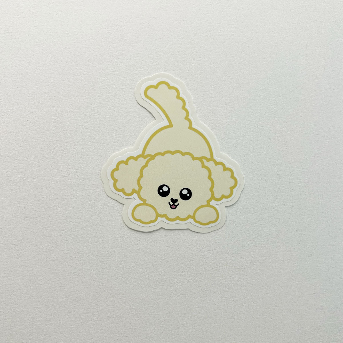 Poodle Ready to Play Sticker